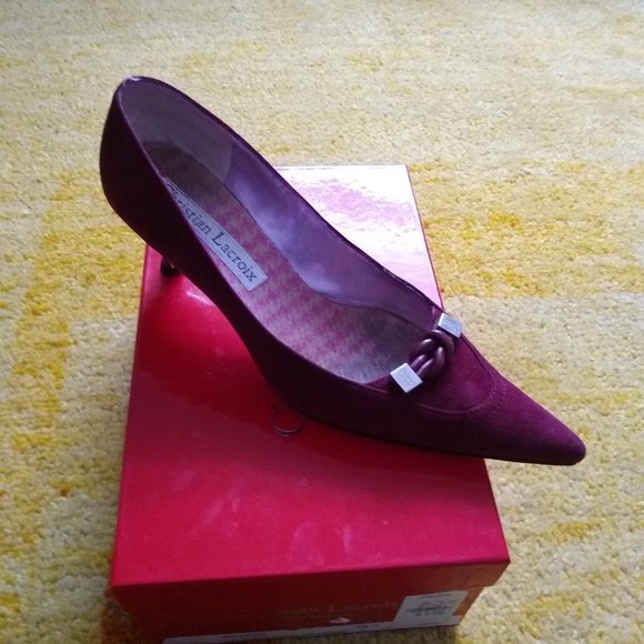 Christian Lacroix Suede Heels - Picture 2 of 2